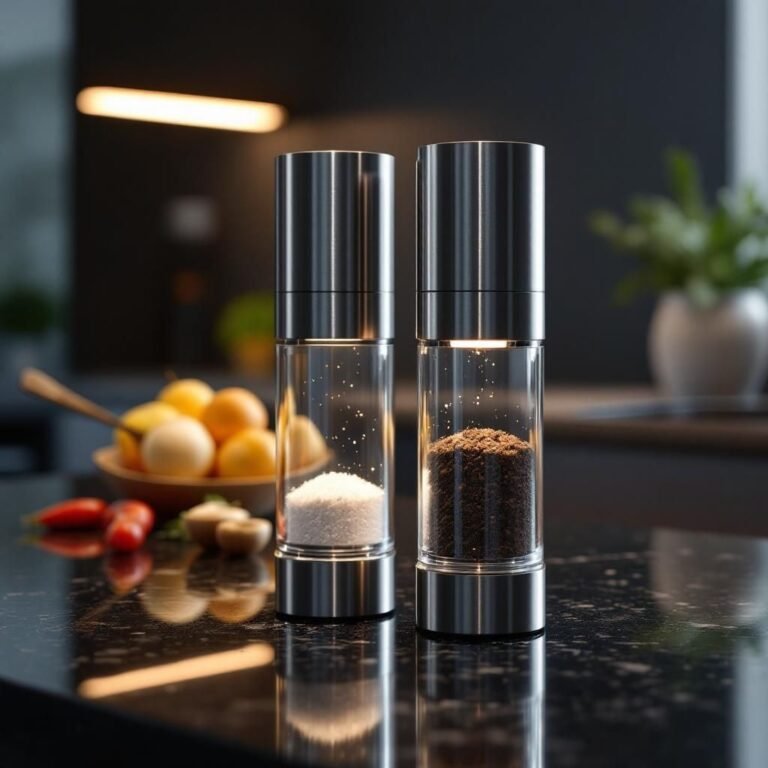 Electric Salt and Pepper Grinder Set