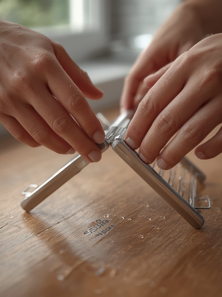 foldable dish drying rack - Illustration 2