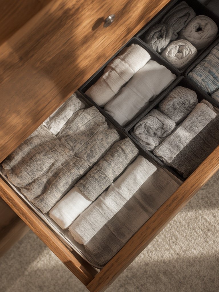 drawer organizers in action