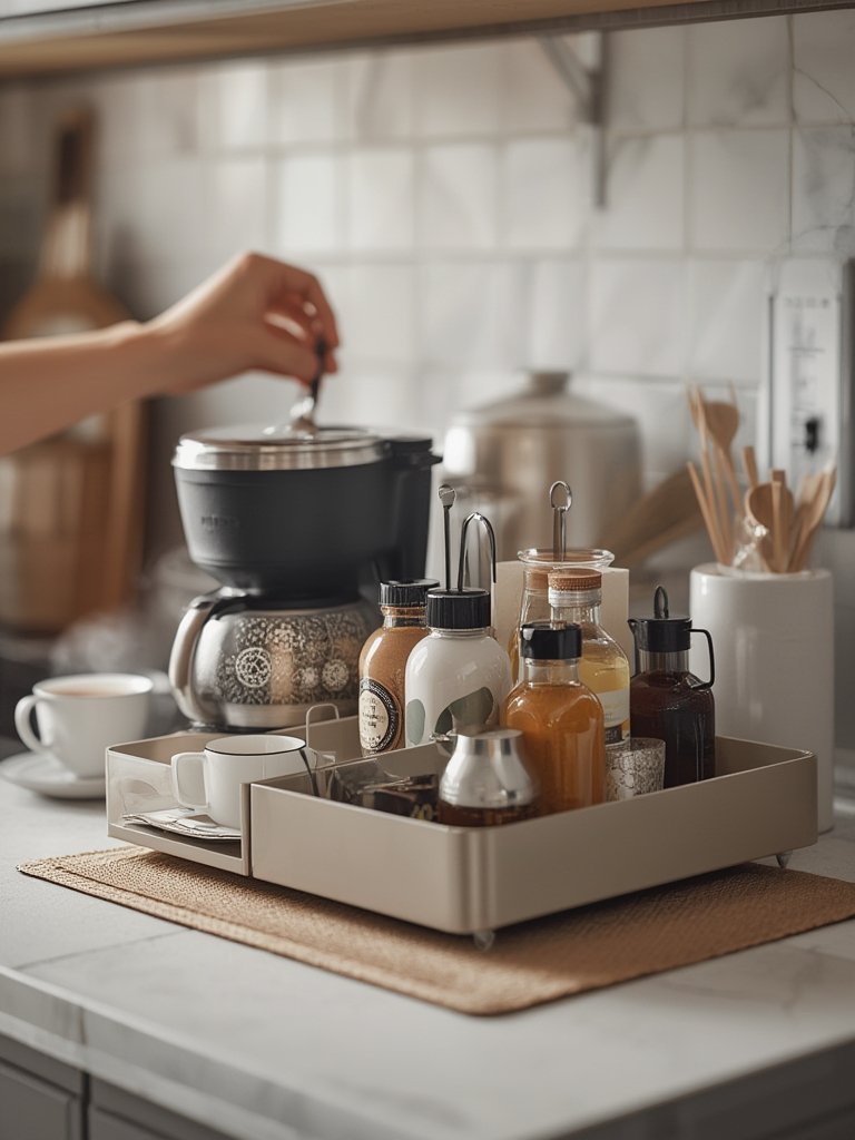 condiment organizer in action