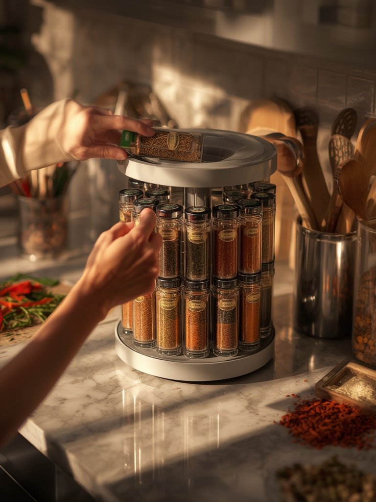 Spice Rack: 10 Ultimate Secrets For Amazing Kitchen Organization 2026 2 countertop spice rack set with glass spice jars and black caps