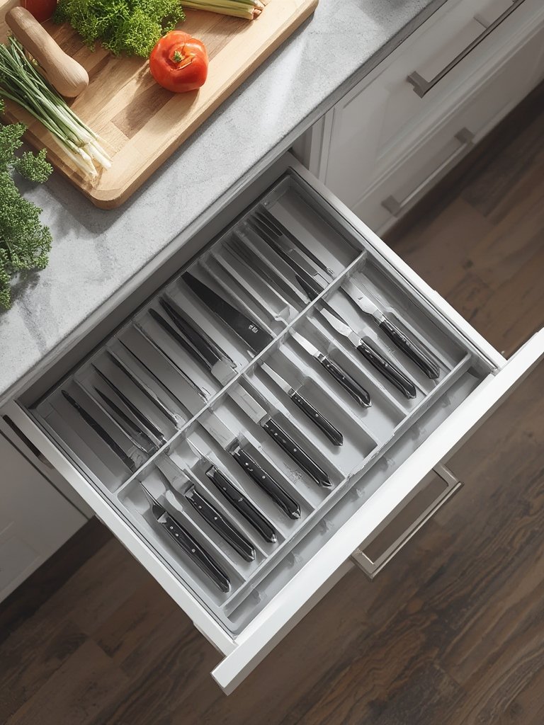 knife organizer in action