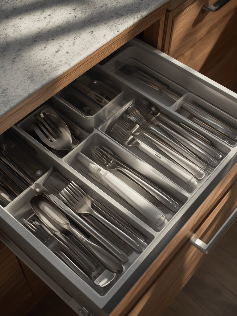 utensil organizer in action