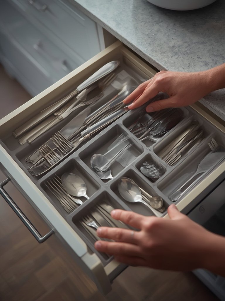 utensil organizer in action