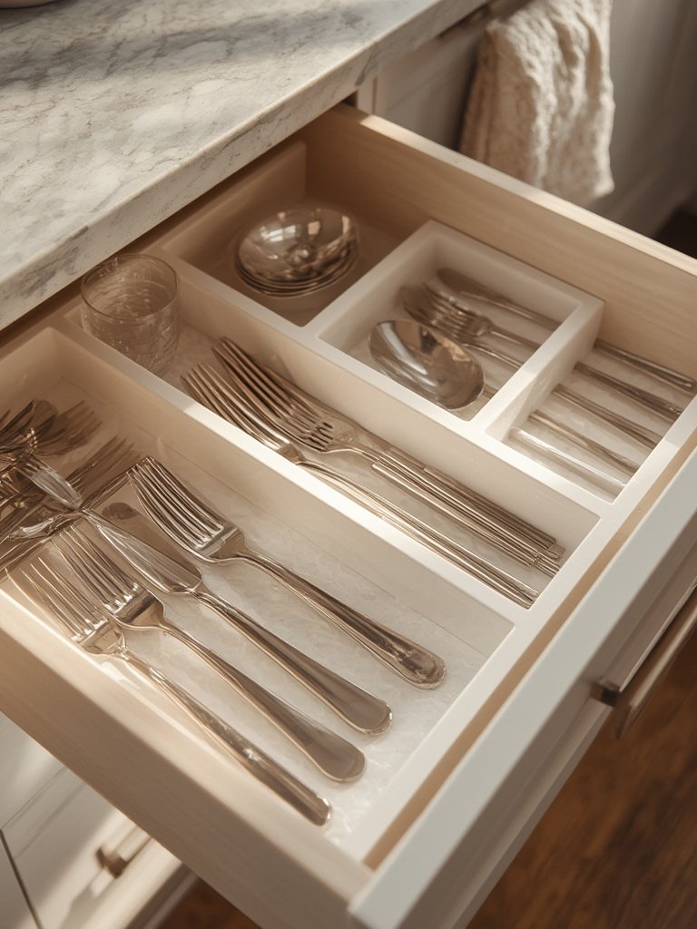 silverware organizer in action