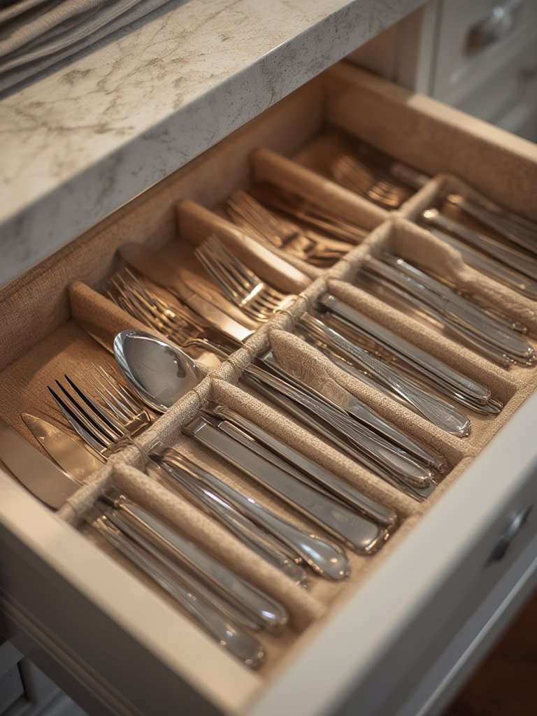 silverware storage in action