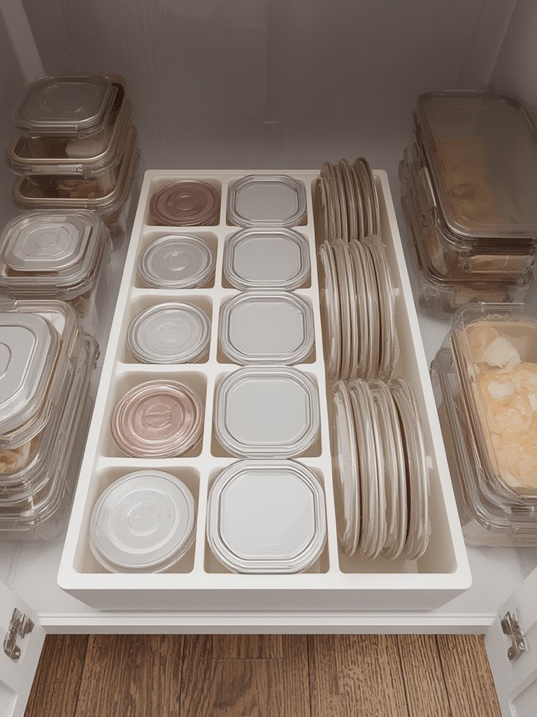 lid organizer in action