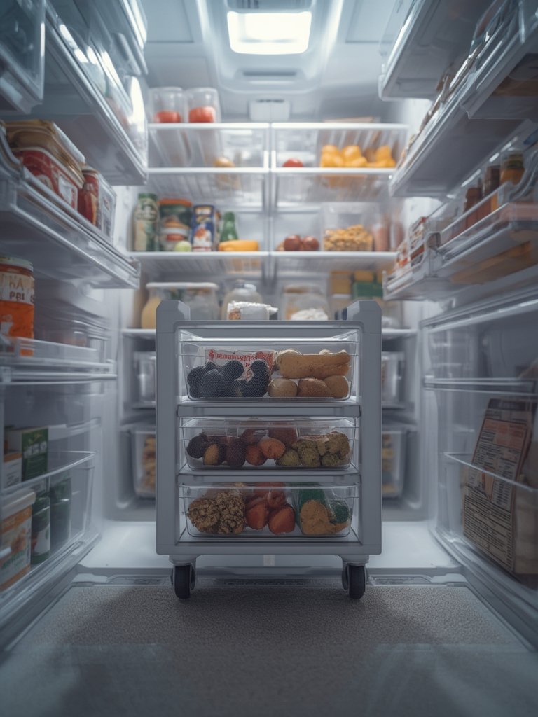 fridge organizer in action