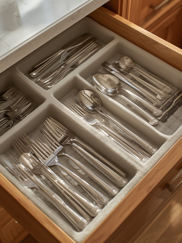 silverware tray in action